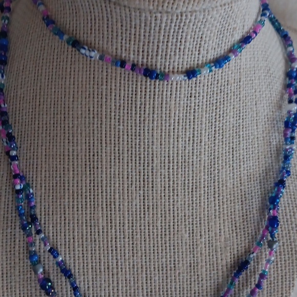 Bohohemian Beaded Summer Necklace - Picture 2 of 5